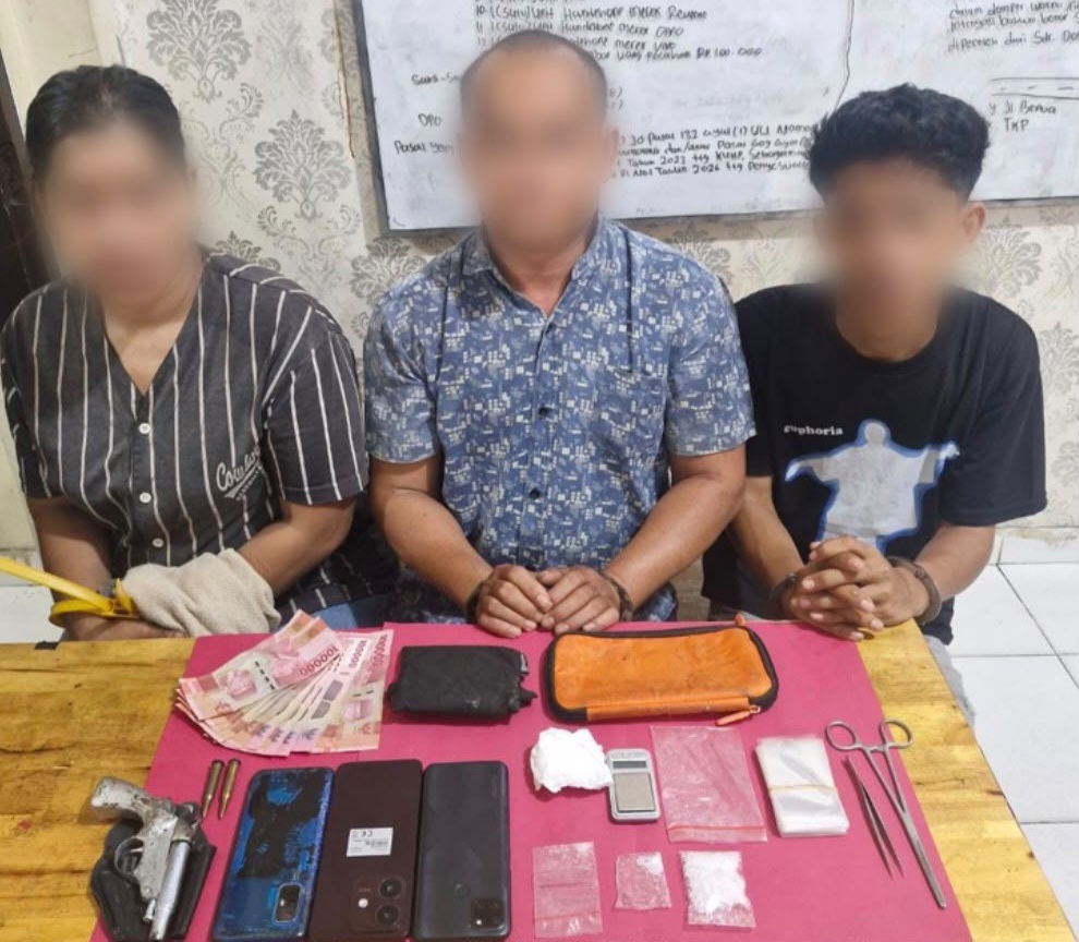 Pengedar Sabu di Siak Ditangkap, Polisi Sita Senjata Api Rakitan dan Peluru Tajam