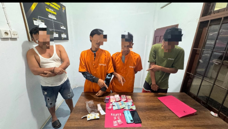 Polsek Tambang Bekuk Empat Pelaku Penyalahgunaan Narkoba