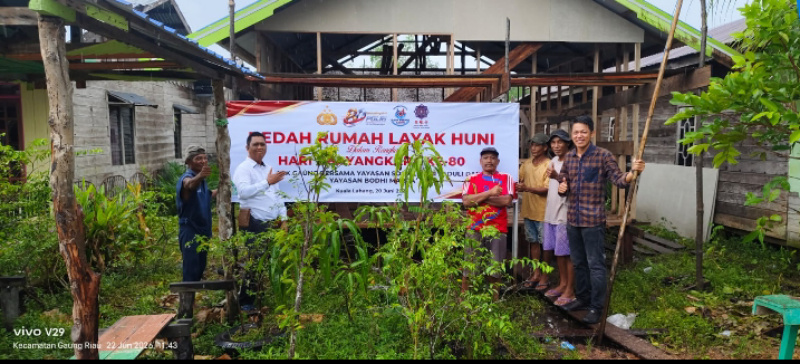 Kolaborasi untuk Negeri, Yayasan Kami Peduli, Yayasan Bodhi Marga dan IPDA Indra Lesmana Wujudkan Tiga Rumah Layak Huni