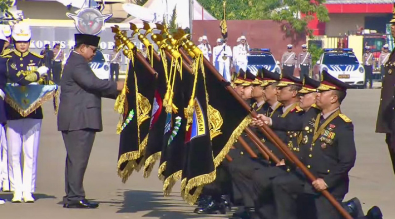 Presiden Prabowo Beri Nugraha Sakanti kepada Polda Riau, Kapolda: Penghargaan Ini Milik Seluruh Personel