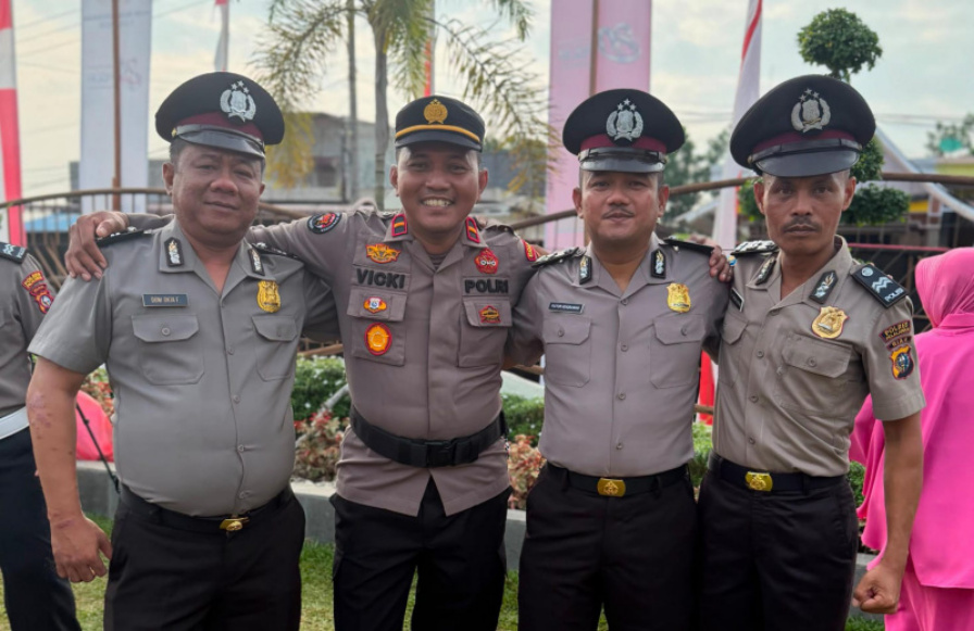 Selamat, Tiga Personel Polsek Teluk Meranti Terima Kenaikan Pangkat