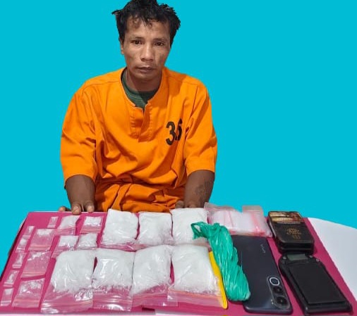 Pengedar Sabu 500 Gram Digerebek di Pangkalan Kuras, Satresnarkoba Polres Pelalawan Amankan Seorang Tersangka