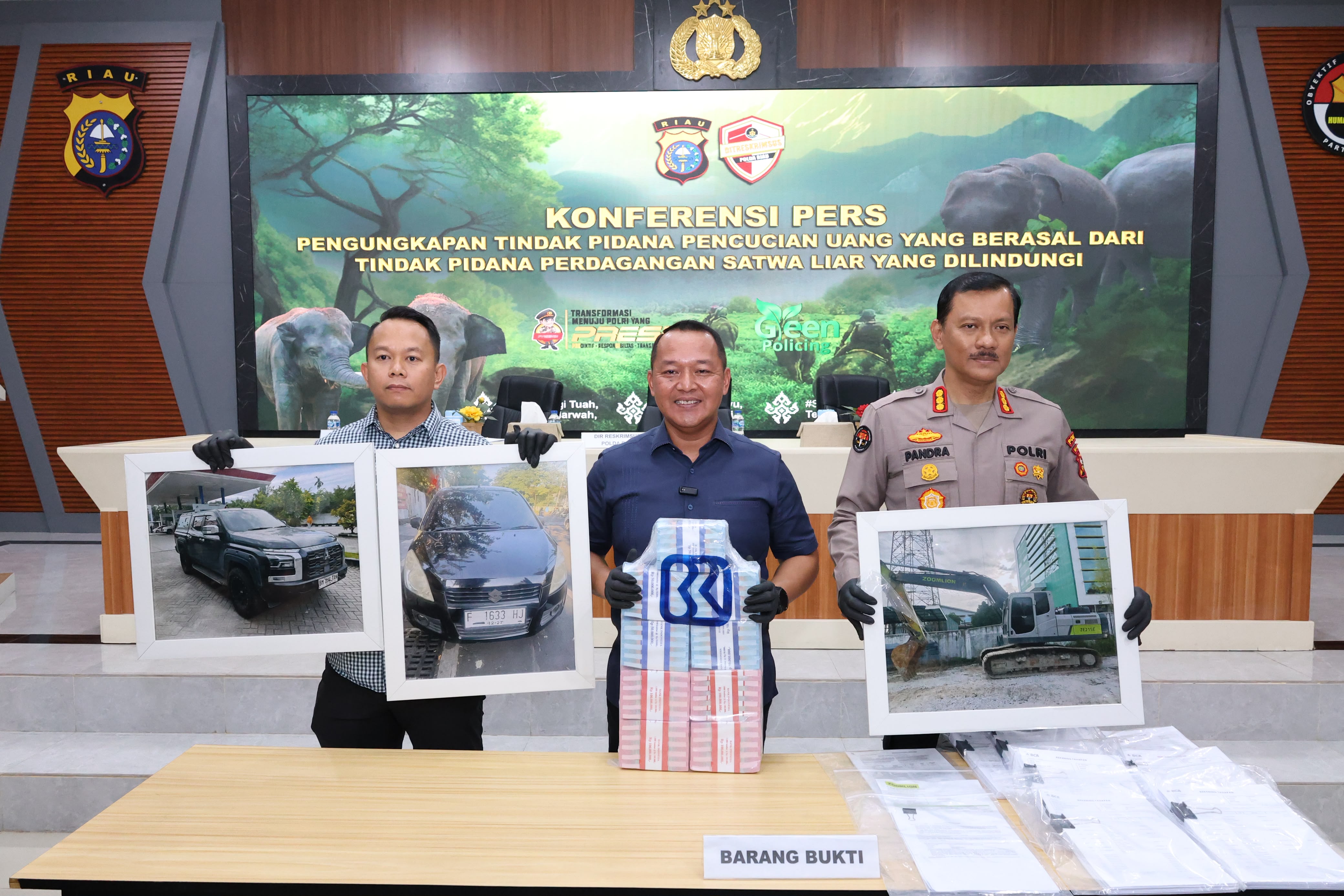 Dari Gading Gajah ke TPPU: Polda Riau Bongkar Aliran Dana Rp1,8 Miliar, Dua Tersangka Dimiskinkan