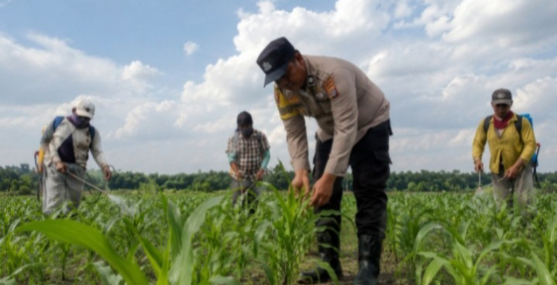 Kapolsek Kandis Bekali Bhabinkamtibmas Terkait Pendampingan Petani Binaan