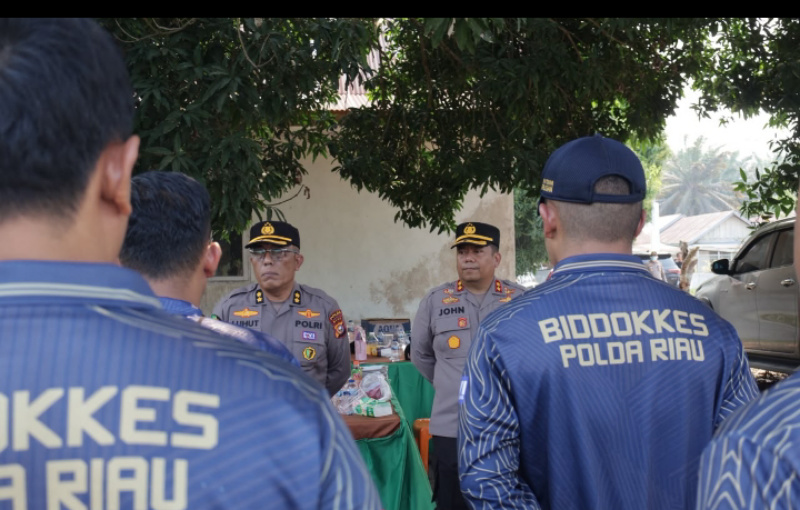 Polda Riau Kerahkan Tim Kesehatan dan Trauma Healing di Kerumutan