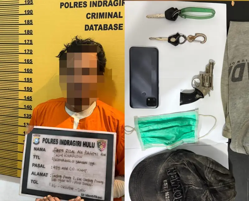 Polres Inhu Bekuk Pelaku Curas di Pekan Heran